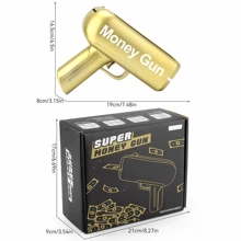 1 件裝金色超級錢槍,紙幣射擊玩具,有趣的現金槍玩具,適用於電影派對遊戲用品