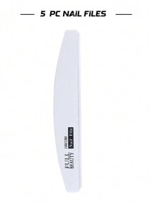 Semi-circular Multi-purpose Red Heart Shaped Sawtooth Sanding Nail File For Shaping And Polishing - White - View 4