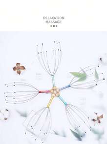 Wire Head Massager Soul Extractor Twelve Claws Relaxing Head Massager 6 Colors Available 1pc,School,Back To School,Travel,Travel Essentials,Home Essentials,Spa,Massage Tool,Massage,Massager,Spa