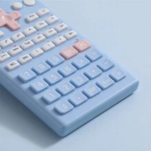 1pc Blue Scientific Calculator With High-definition Display For Students & Office Workers, Silicone Key Cover - Royal Blue - View 4