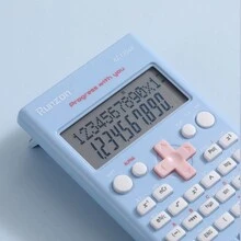 1pc Blue Scientific Calculator With High-definition Display For Students & Office Workers, Silicone Key Cover - Royal Blue - View 3