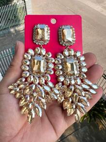 ACEHLN 新款女士水晶吊坠耳环 水钻耳环 婚礼 女士派对 时尚珠宝配饰 批发礼品 个性耳环 - 白 - 查看 10