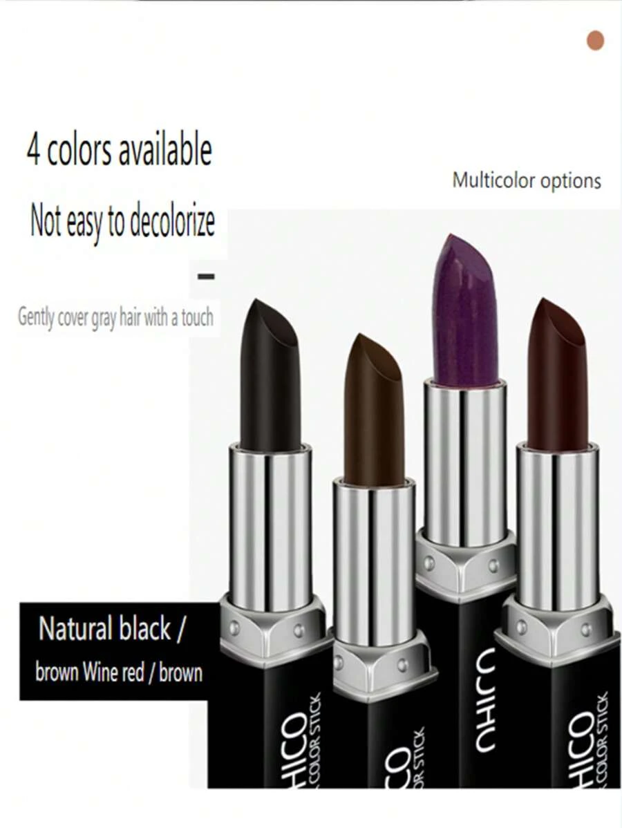 單支黑色一次性美白染髮筆,口紅樣式植物性染髮膏