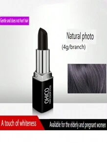 單支黑色一次性美白染髮筆,口紅樣式植物性染髮膏