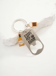 1入不銹鋼男士父親刻字開瓶器鑰匙扣,父親節生日禮物具有金屬和環氧樹脂設計的鑰匙扣 - 彩色 - 查看 3