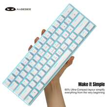 MageGee Star61 Mini 60% RGB Gaming Mechanical Keyboard 61 Keys Wired Hot-Swappable Multi-Device Gaming Keyboard With Customized Blue Whale Switch For Laptop Tablet Gamer