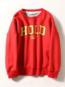 TIGER MINI Tween Boys' Multicolor Thermal Lined Sweatshirt, Suitable For Daily Wear In Fall And Winter - Red - View 5