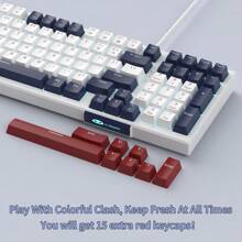 MageGee MK-Sky98 Mechanical Gaming Keyboard Hot Swappable Small Compact 98 Key 100% Anti-Ghosting LED Backlight Wired Gaming Keyboard for Laptop, Computer, Desk Blue White-Red Switch - Black - View 8