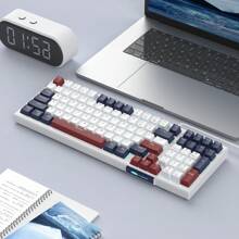 MageGee MK-Sky98 Mechanical Gaming Keyboard Hot Swappable Small Compact 98 Key 100% Anti-Ghosting LED Backlight Wired Gaming Keyboard for Laptop, Computer, Desk Blue White-Red Switch - Black - View 3