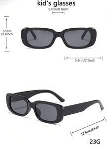 2入組男女兒童8-14歲聚碳酸酯方形時尚眼鏡,非常適合旅行使用 - 彩色 - 查看 5