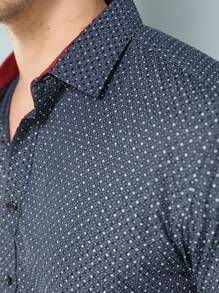 Men Shirts - Màu xanh hải quân - Xem 7