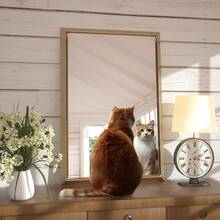 Wall Mirror Black Aluminum Alloy Brushed Metal Frame Bathroom Mirror Mid-Century Modern Rectangle Mirror for Restroom Living Room Entryway - Vàng - Xem 3