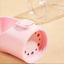 1入組便攜寵物水瓶戶外寵物水杯適用於小狗飲用水杯子寵物用品 - 粉色 - 查看 3