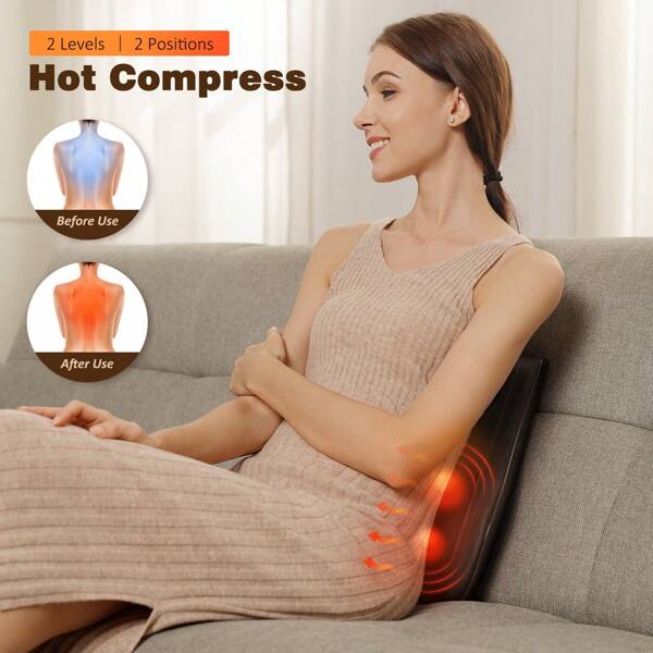 Boriwat Back Massager With Heat Cordless Massagers For Neck And Back Shiatsu Neck Massage