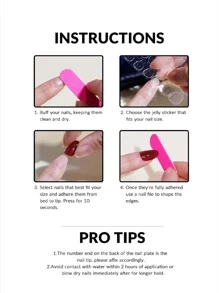 24入組長杏仁形紅色假指甲，適合中長指甲完美貼合，增強你的風格，適用於女性日常工作和派對，膠貼式假指甲美甲工具 - 紅色 - 查看 3