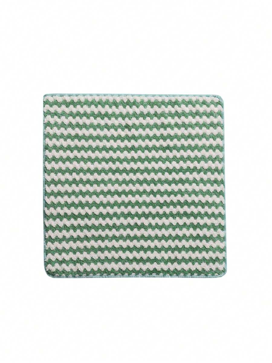 1片厚ened毛巾,可吸油,綠色波紋圖案,超細微纖維清潔廚房用毛巾 - 綠色 - 查看 1