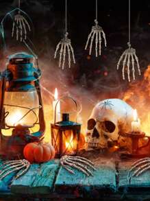 1對骷髏手骨骨架萬聖節派對裝飾品 - 一號手[一對] - 查看 3