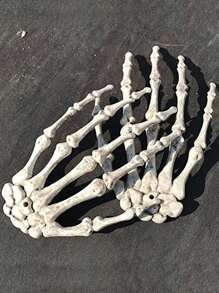 1對骷髏手骨骨架萬聖節派對裝飾品 - 一號手[一對] - 查看 1