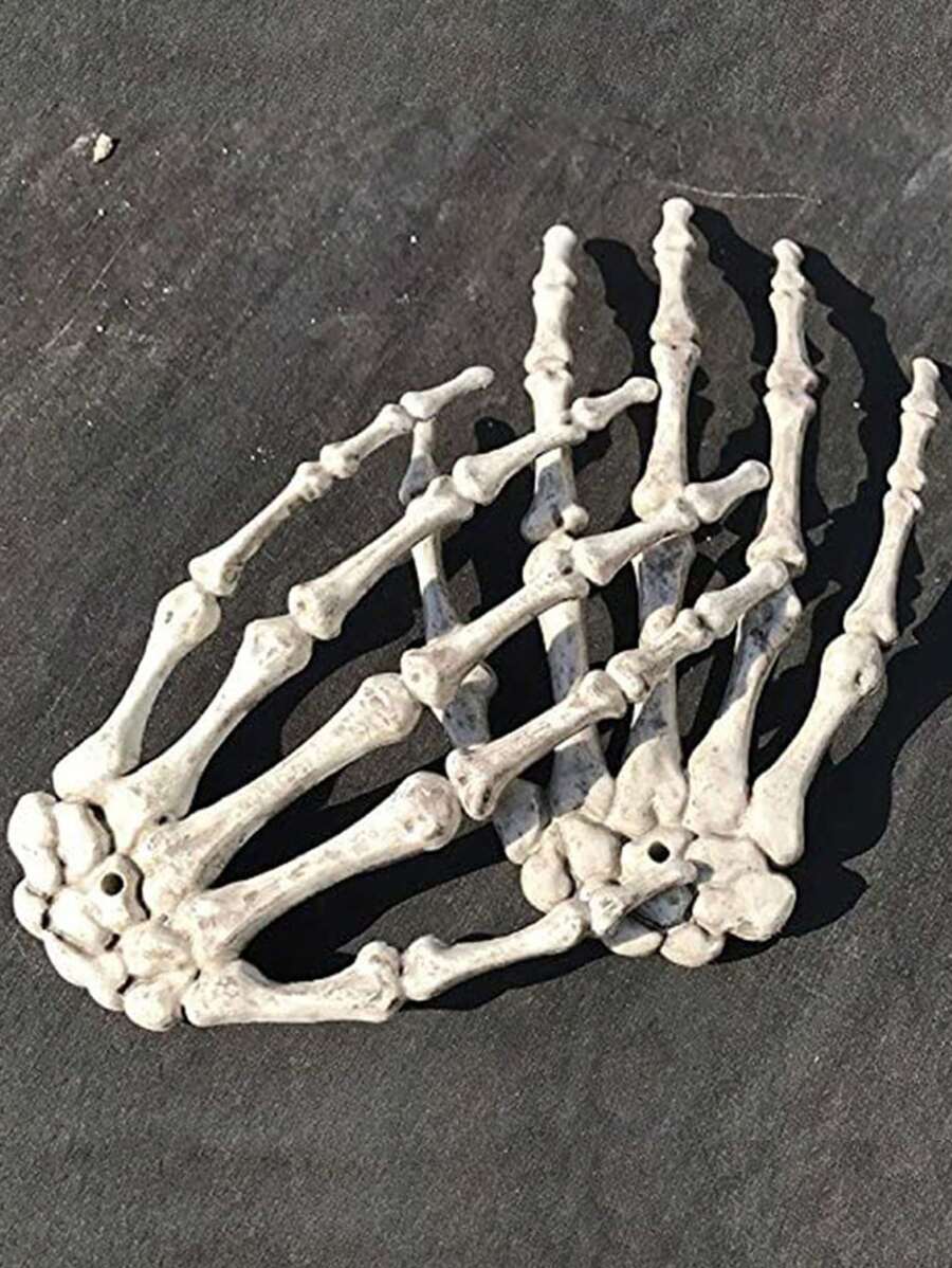 1對骷髏手骨骨架萬聖節派對裝飾品 - 一號手[一對] - 查看 1