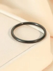 1 pieza Anillo sencillo de acero inoxidable de 2 mm de diámetro, adecuado para decoración diaria o como regalo - Multicolor - Ver 3