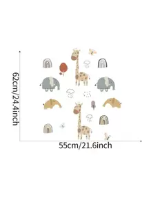 儿童卡通图案墙贴，可爱动物墙贴，适用于客厅卧室，家居装饰，贴纸，墙贴，乙烯基家居装饰贴纸，春季装饰品，让您的家焕然一新，拉玛装饰贴纸礼物，生日毕业 - 彩色 - 查看 6