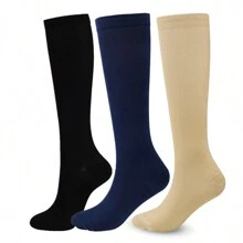 3 雙/套男式女式壓縮運動襪 - 彩色 - 查看 1