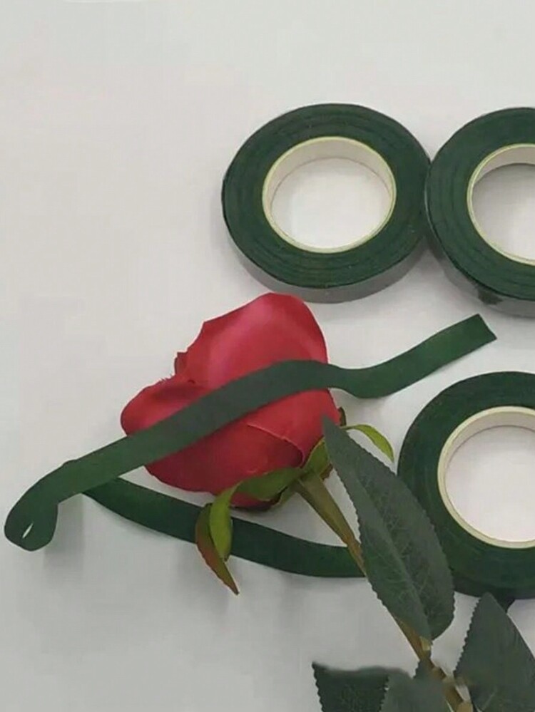 1roll Coffee-colored Floral Tape - Coffee Brown - View 3