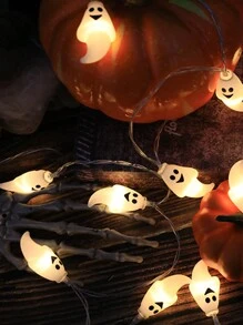 1pc Halloween Ghost 1.5m 20 Led Decorative Light String For Festival Party - Warm White - View 2