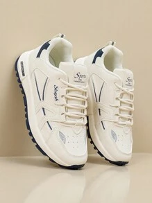 女鞋低領休閒運動鞋,時尚的帶有學院風格的戶外跑步運動鞋,透氣舒適 - 藍色 - 查看 3