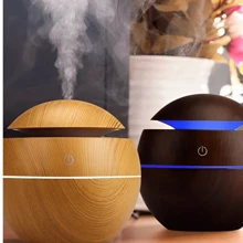 Umidificador De Ar Purificador Difusor de Aroma Usb Led Rgb 7 Cores Portátil (Bege) - Bege - Visão 2