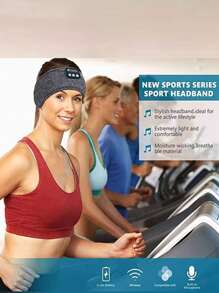 1入組睡耳機髮箍,①無線
②無鋼圈音樂運動髮箍帶內置睡音樂眼膜 - 灰色 - 查看 2