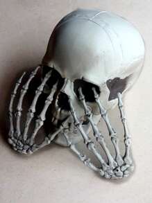 1對骷髏手骨骨架萬聖節派對裝飾品 - 一號手[一對] - 查看 4