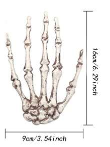 1對骷髏手骨骨架萬聖節派對裝飾品 - 一號手[一對] - 查看 8