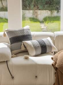 1 件時尚簡約灰色靠墊套