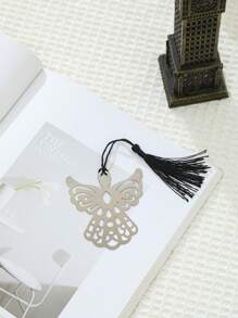 1 件可愛天使形金屬書籤適合婚禮、紀念品、回禮,包裝精美 - 黑色 - 查看 5