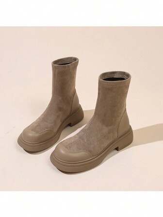 1pair Casual Korean Style Fashionable Girls' Boots