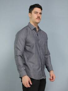 Men Shirts - 灰色 - 查看 3