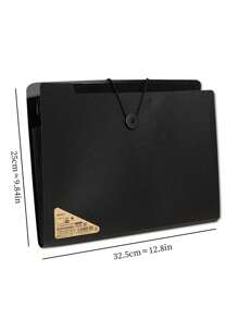 1pc/2PCS 8-Compartment Office Accordion Folder, Document Organizer For Students, Multiple Layers, Subject Classification And Paper Sorting, Portfolio Storage Bag,Back To School,School Supplies - Black - View 4