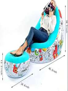 Sillón Diseños Sofa Inflable Flotante Portable Playa Exterio - Verde - Ver 3