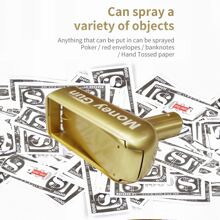1 件裝金色超級錢槍,紙幣射擊玩具,有趣的現金槍玩具,適用於電影派對遊戲用品