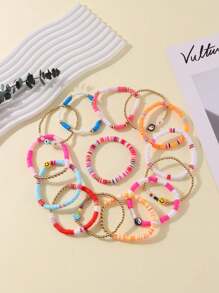 Yin & Yang Decor Beaded Bracelet - Multicolor - View 4