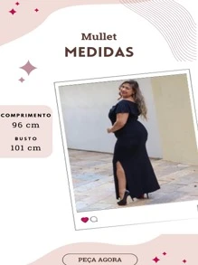 vestido longo cigana de fenda plus size