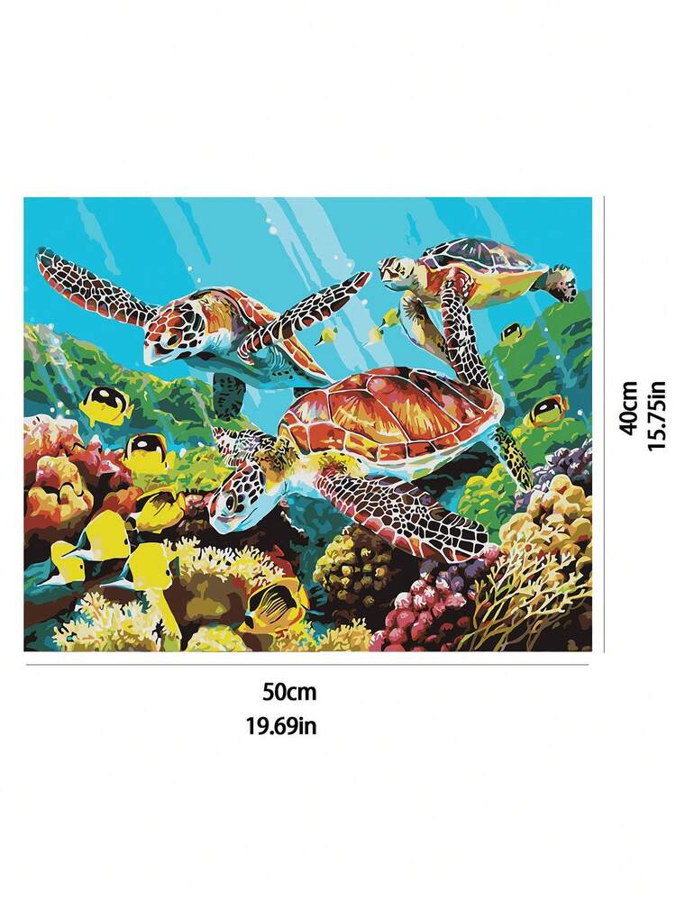 アートペイント 海 デジタルペイント キット 40x50cm 大人用 オーシャン ペイントキット