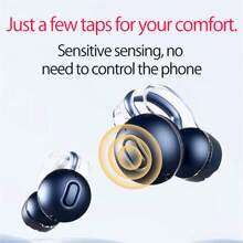 hellodigi Auriculares Inalámbricos Deportivos Estéreo Con Micrófonos, Impermeables Ipx4, Diseño Portátil Mini Para Teléfono, Control Táctil, Clip Para La Oreja, Para Teléfonos Móviles Con Sistema Android E Ios - Blanco - Ver 9