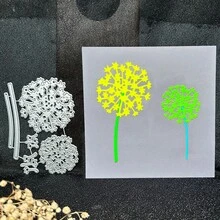 1pc Dandelion Designed Embossed Carbon Steel Knife Mold, Diy Handmade Cutting Mold, For Crafts - Silver - View 1