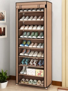 FANOVA 1 Pieza de Zapatera Con Cubierta de Tela, 9 Niveles, Estructura de Metal, al Azar - Multicolor - Ver 3