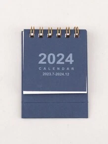 1個小型2024年曆,緊湊便攜的桌上曆