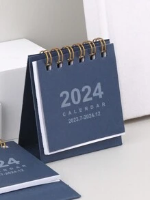 1個小型2024年曆,緊湊便攜的桌上曆