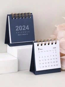 1個小型2024年曆,緊湊便攜的桌上曆