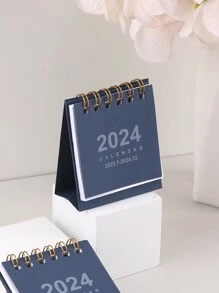 1個小型2024年曆,緊湊便攜的桌上曆